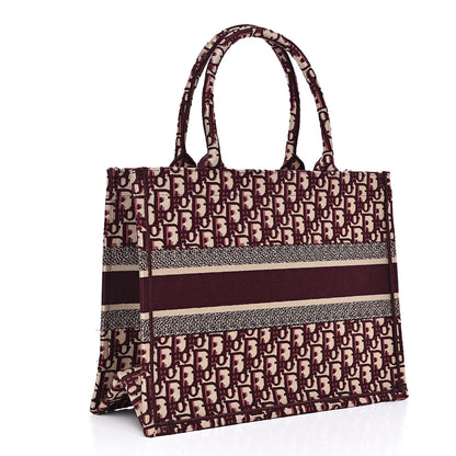 Christian Dior Oblique Medium Book Tote Burgundy Multicolor 3 of 11