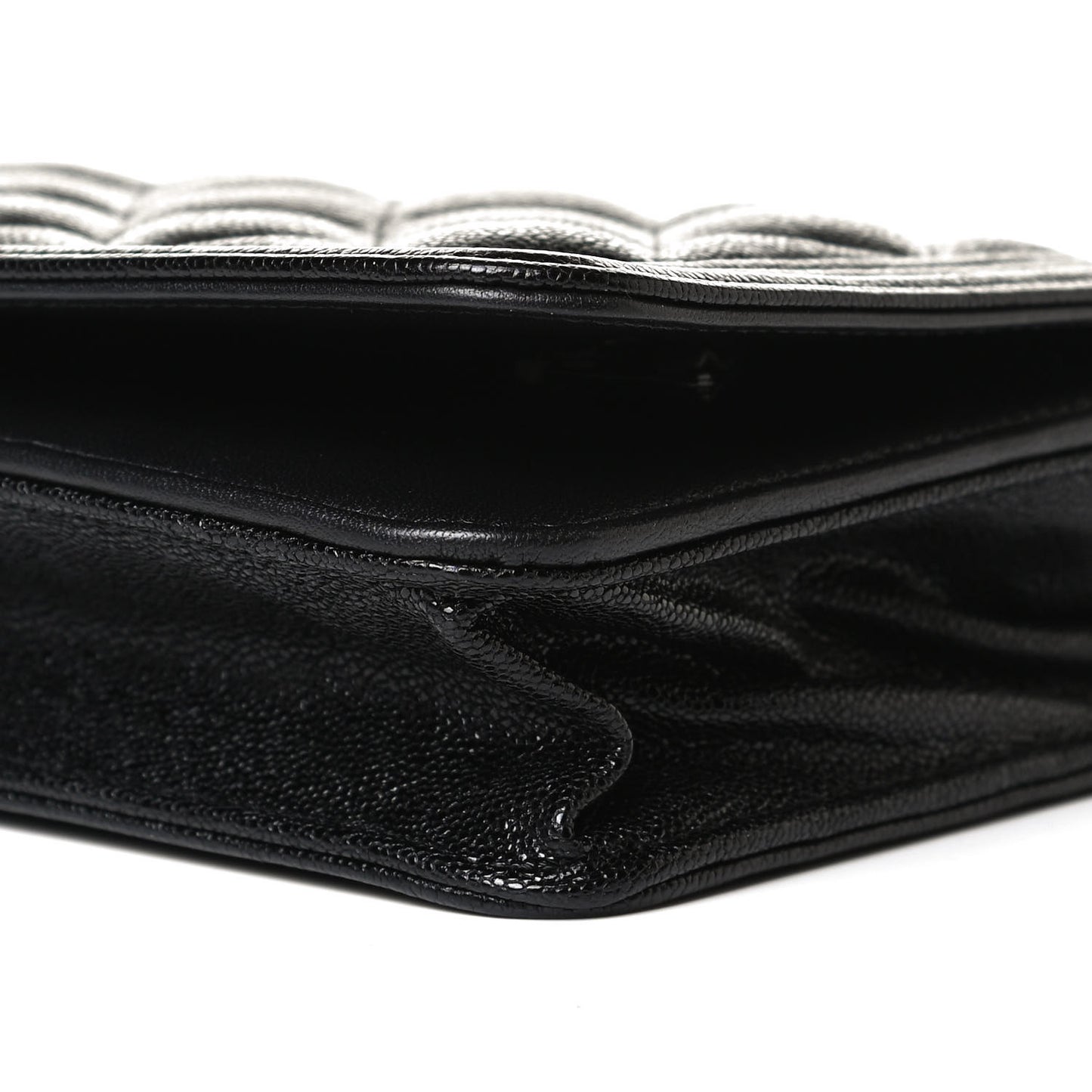Caviar Quilted Boy Wallet On Chain WOC Black
