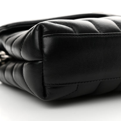 Saint Laurent Calfskin Y Quilted Monogram Toy Loulou Crossbody Bag Black 9 of 10