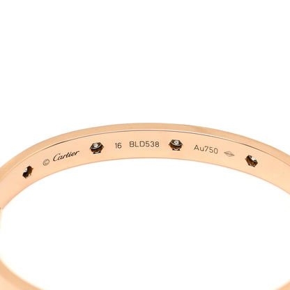 Cartier 18K Pink Gold 10 Diamond LOVE Bracelet 16 4 of 5