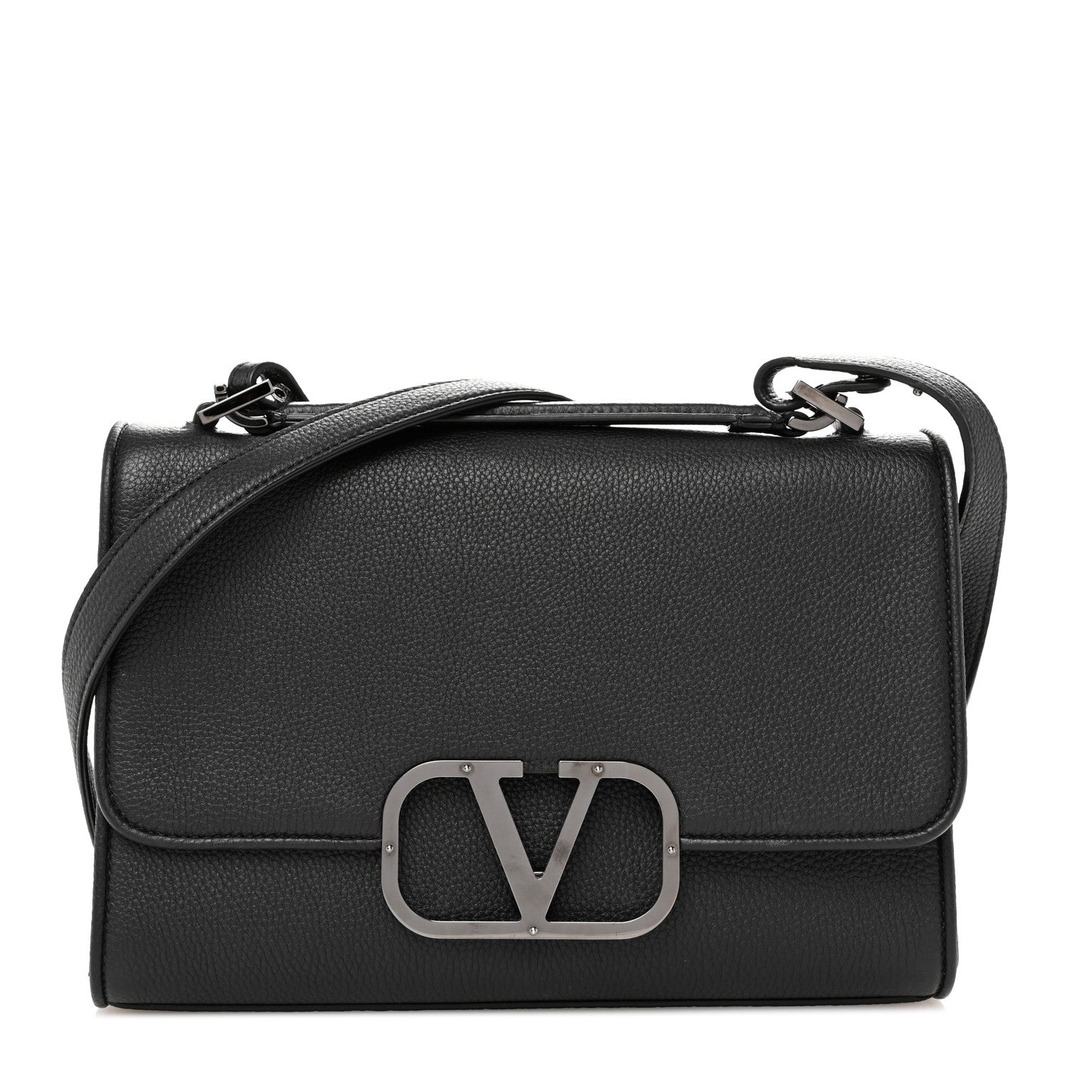 Valentino Garavani Grainy Calfskin Monochrome Bag Black 1 of 11