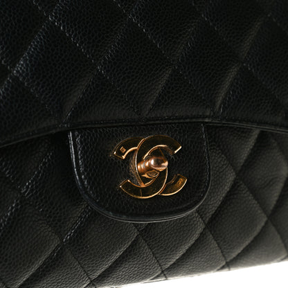 Chanel Caviar Quilted Jumbo Single Flap Black 15 of 16