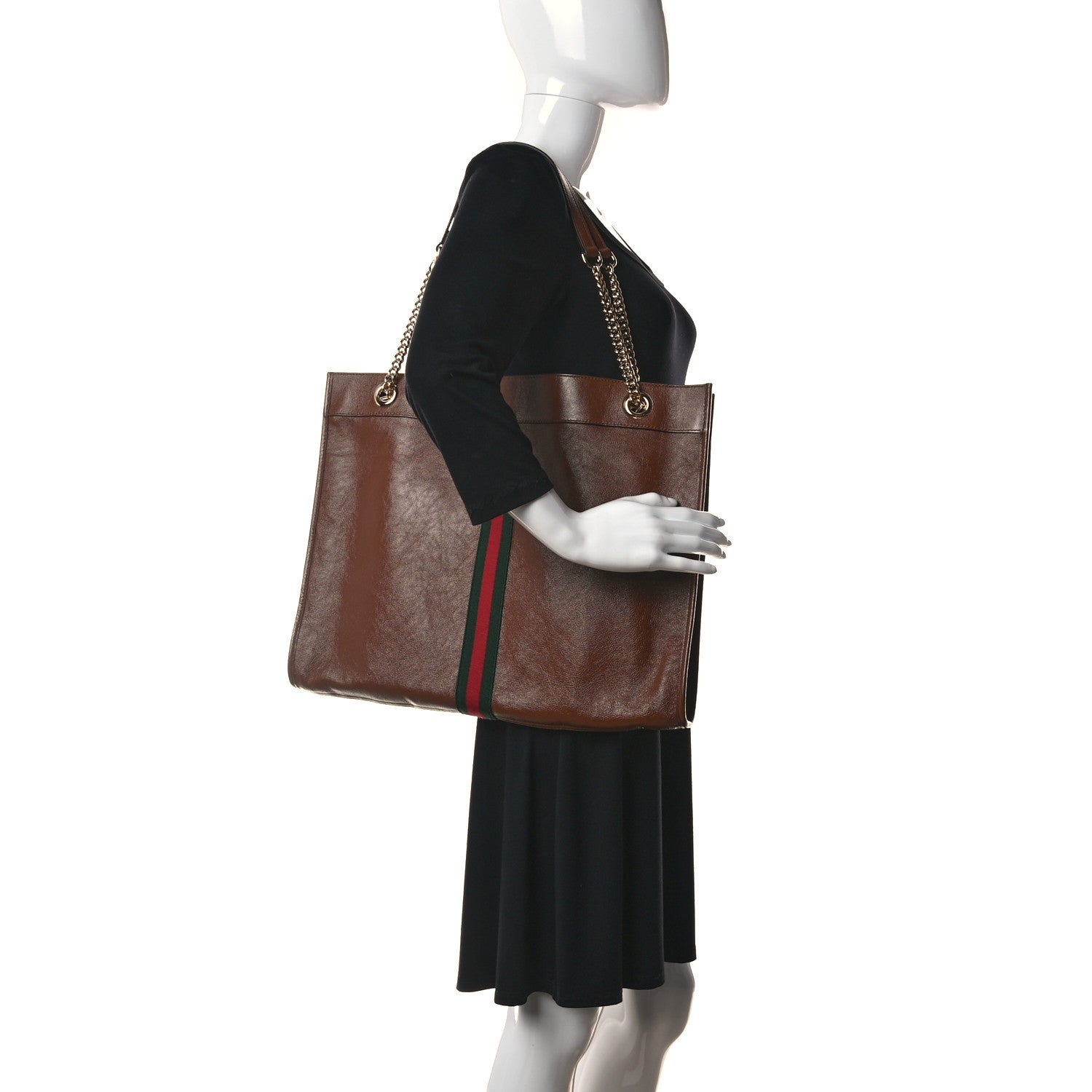Gucci Calfskin Large Rajah Chain Tote Cuir 2 of 12