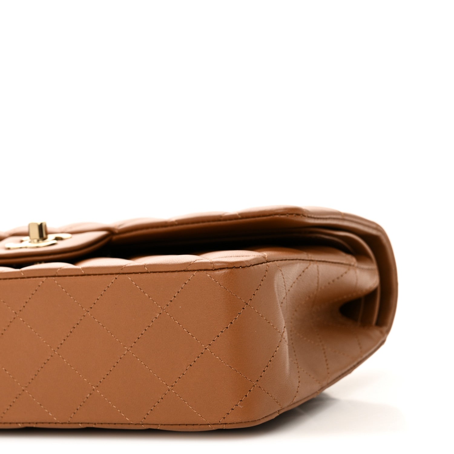 Chanel Lambskin Quilted Medium Double Flap Brown 10 of 11