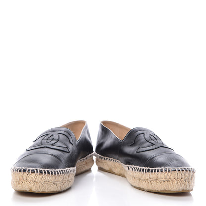 Chanel Lambskin CC Espadrilles 40 Black 5 of 13