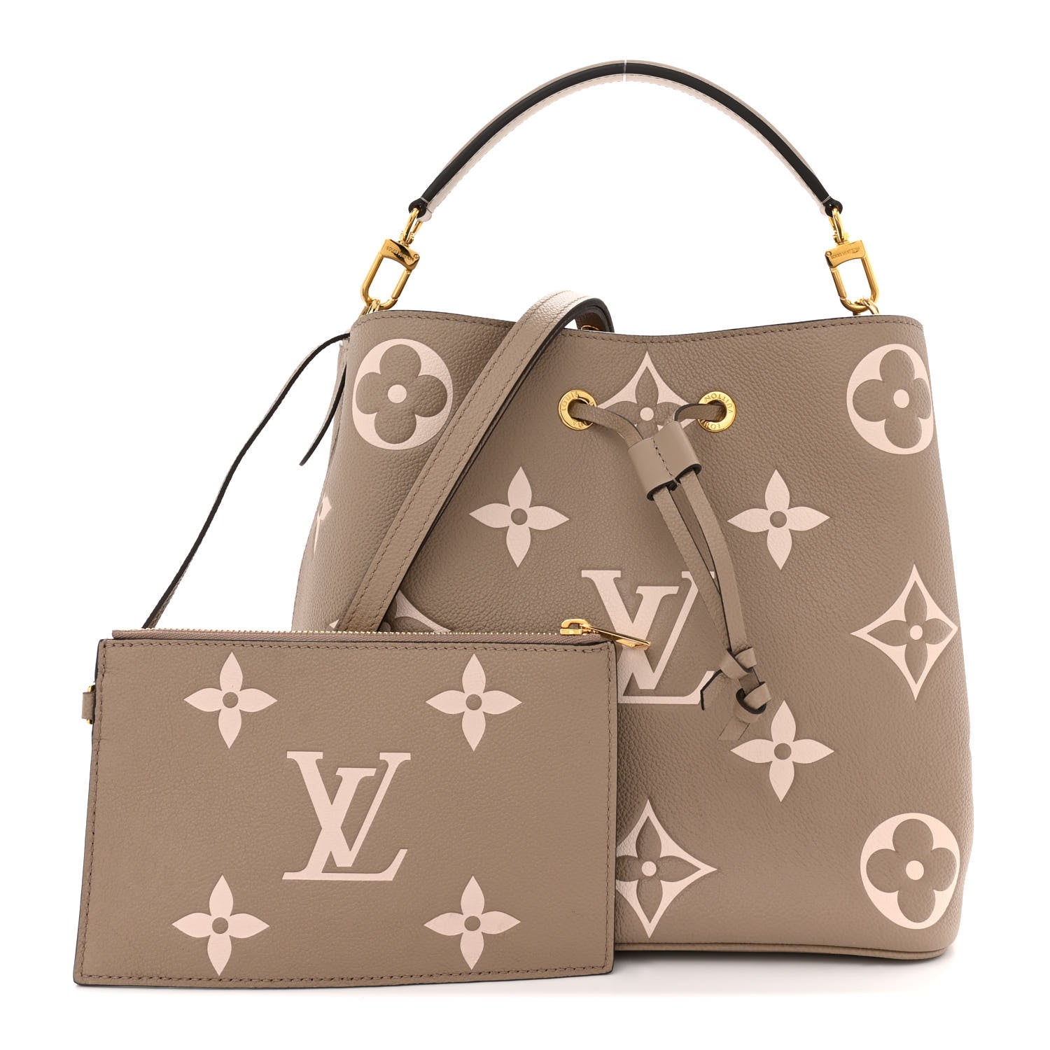 Louis Vuitton Empreinte Monogram Giant Neonoe MM Tourterelle Creme 3 of 11
