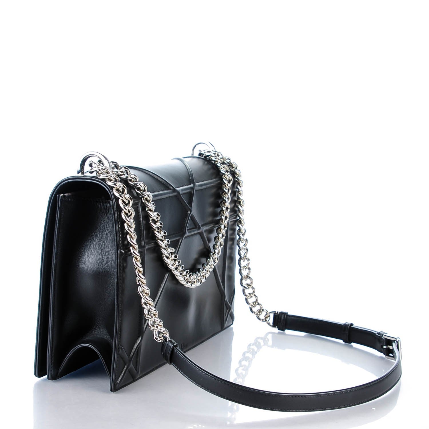 Christian Dior Lambskin Large Diorama Flap Bag Black 2 of 6