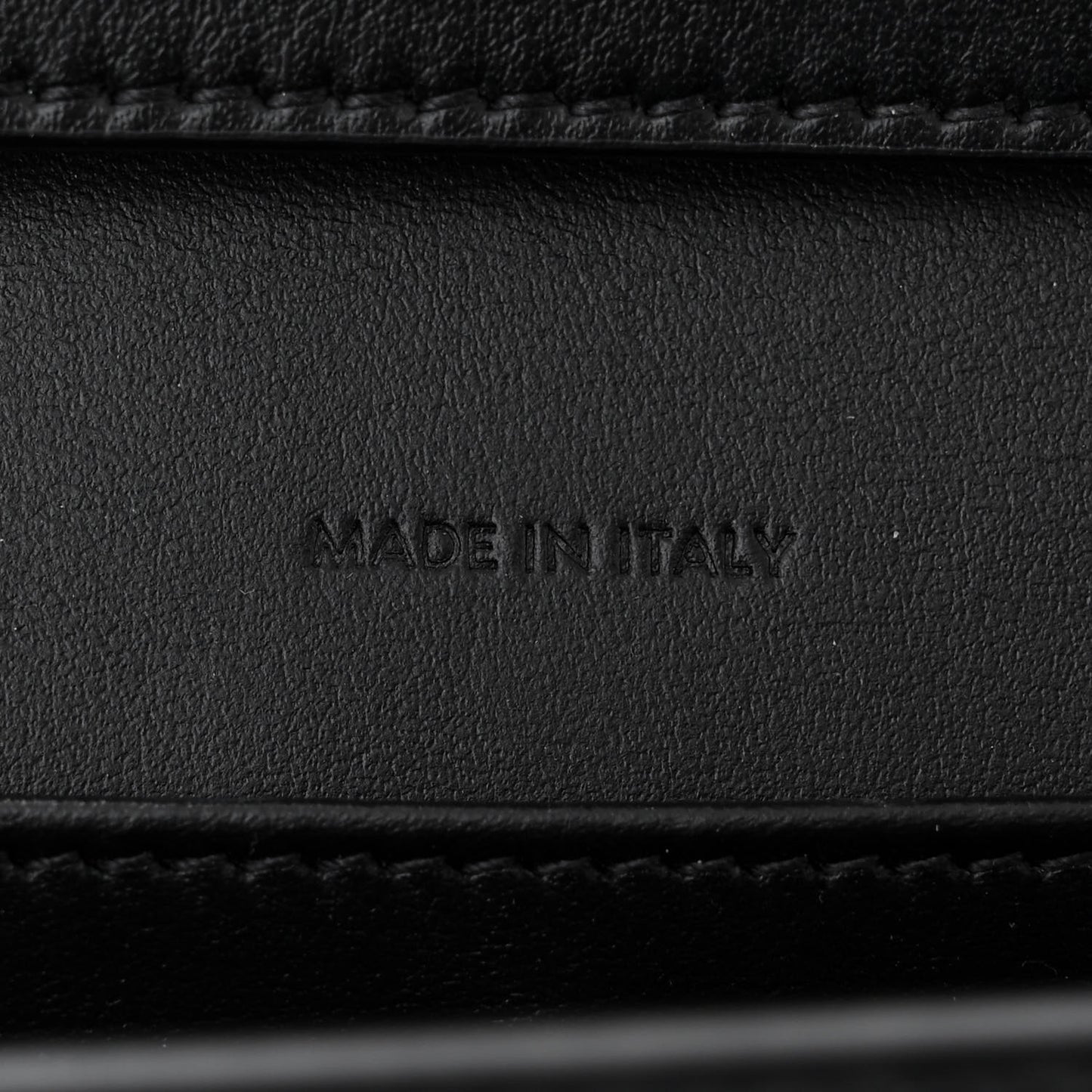 Shiny Calfskin Triomphe Margo Wallet on Chain Black