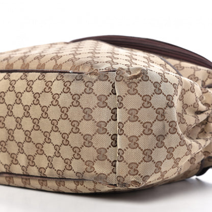 Gucci Monogram Natural Pigskin Large Diaper Bag Beige Ebony Cocoa Dark Chocolate 7 of 14