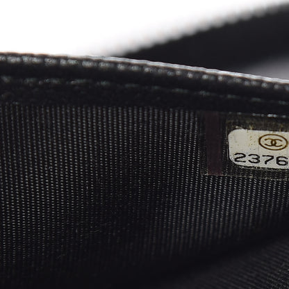 Chanel Caviar Quilted Boy Zip Around Organizer Wallet So Black 8 of 9