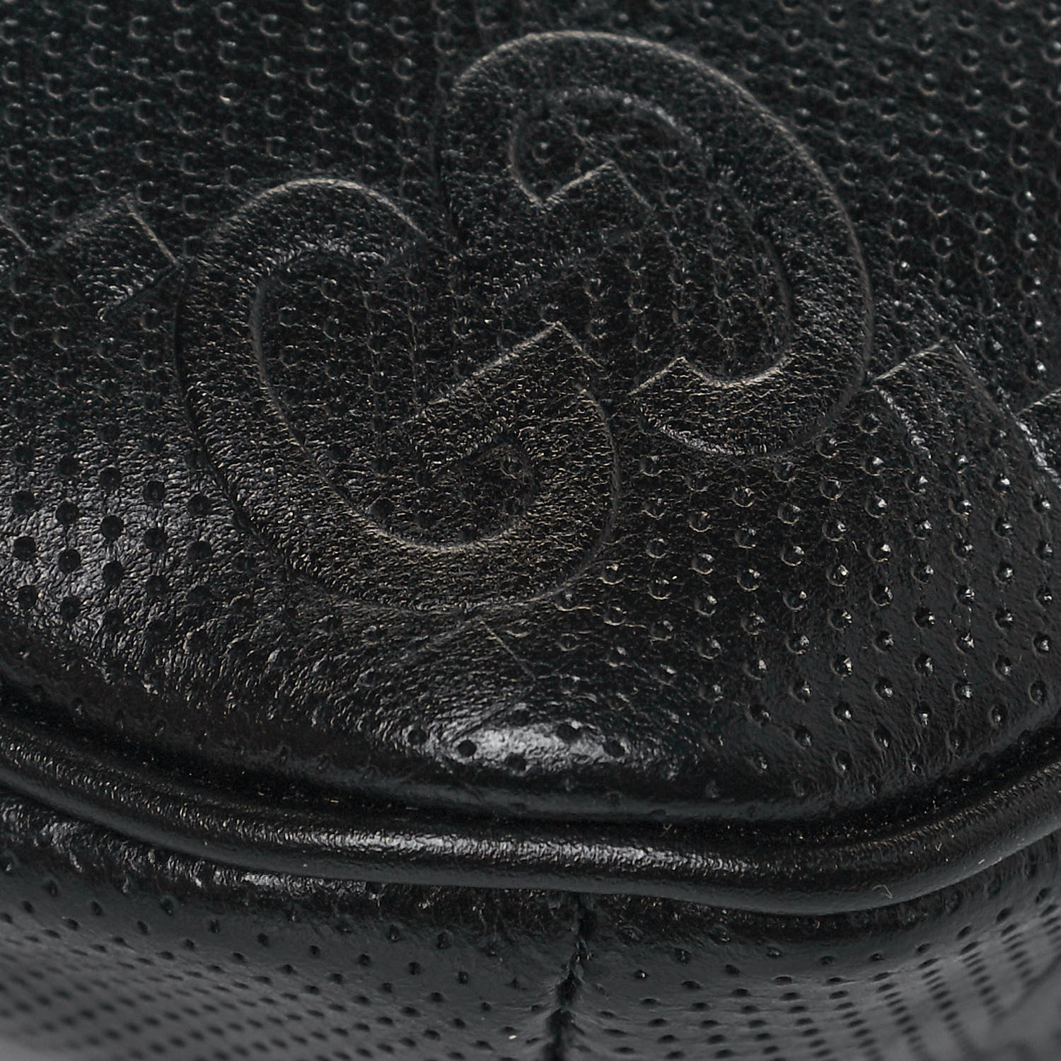 Gucci Calfskin GG Tennis Embossed Belt Bag Black 6 of 14