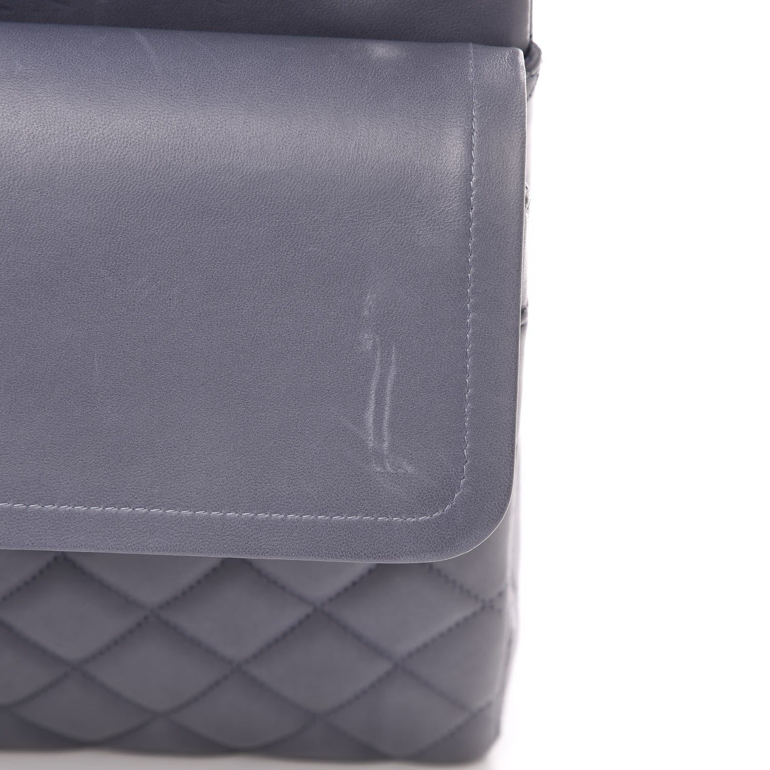 Chanel Lambskin Quilted Maxi Double Flap Light Blue 11 of 15