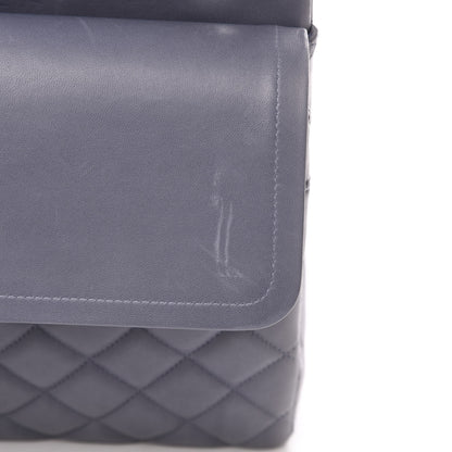 Chanel Lambskin Quilted Maxi Double Flap Light Blue 11 of 15