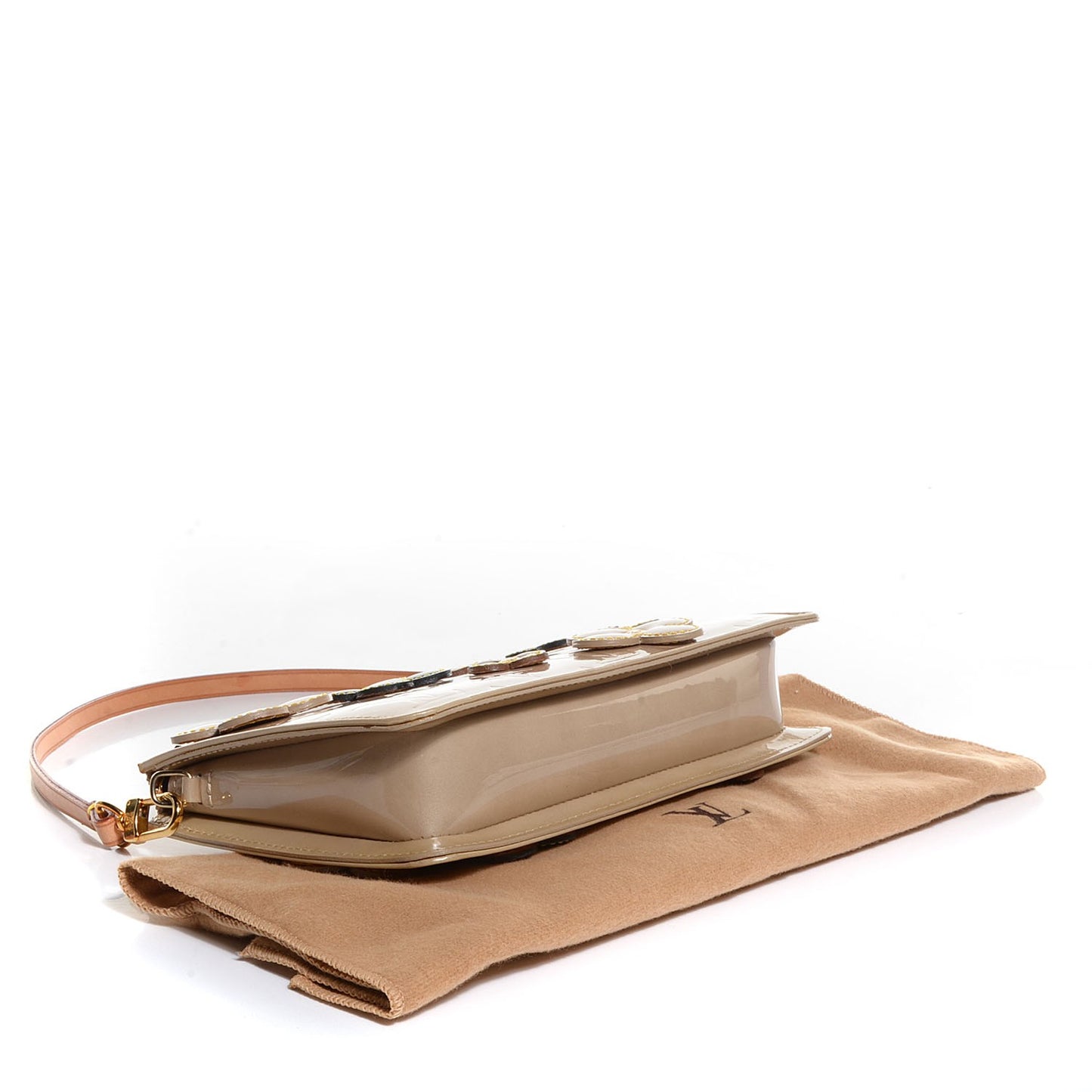 Vernis Lexington Fleurs Pochette Beige