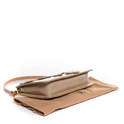 Louis Vuitton Vernis Lexington Fleurs Pochette Beige 4 of 7