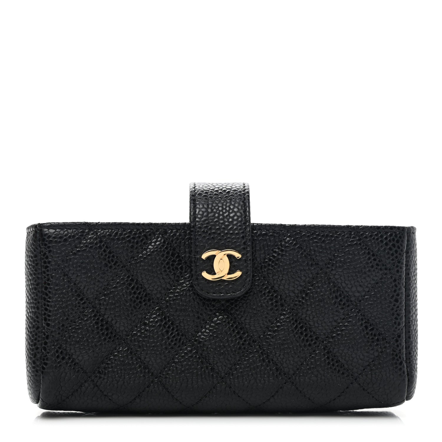 Chanel Caviar Quilted Mini Phone Holder Clutch Black 1 of 8