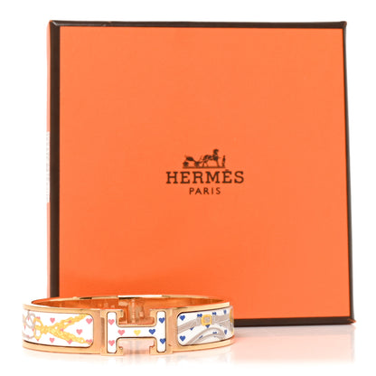 Hermes Enamel Narrow Print Brides de Gala Love Clic Clac H Bracelet PM Confettis 5 of 5