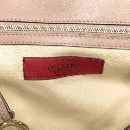 Valentino Garavani Calfskin Rockstud New Dome Bucket Tote Poudre 6 of 13