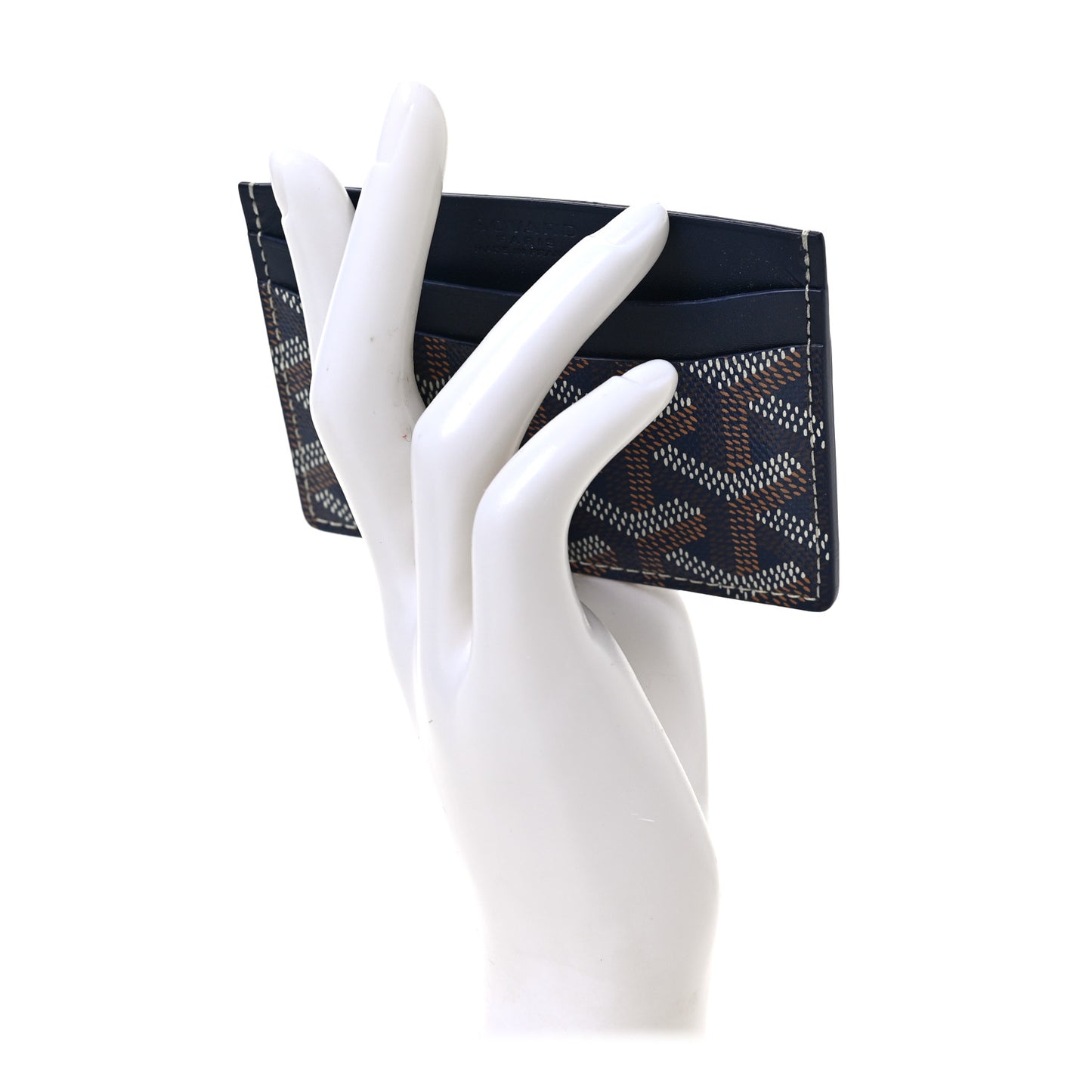 Goyardine Saint Sulpice Card Holder Navy