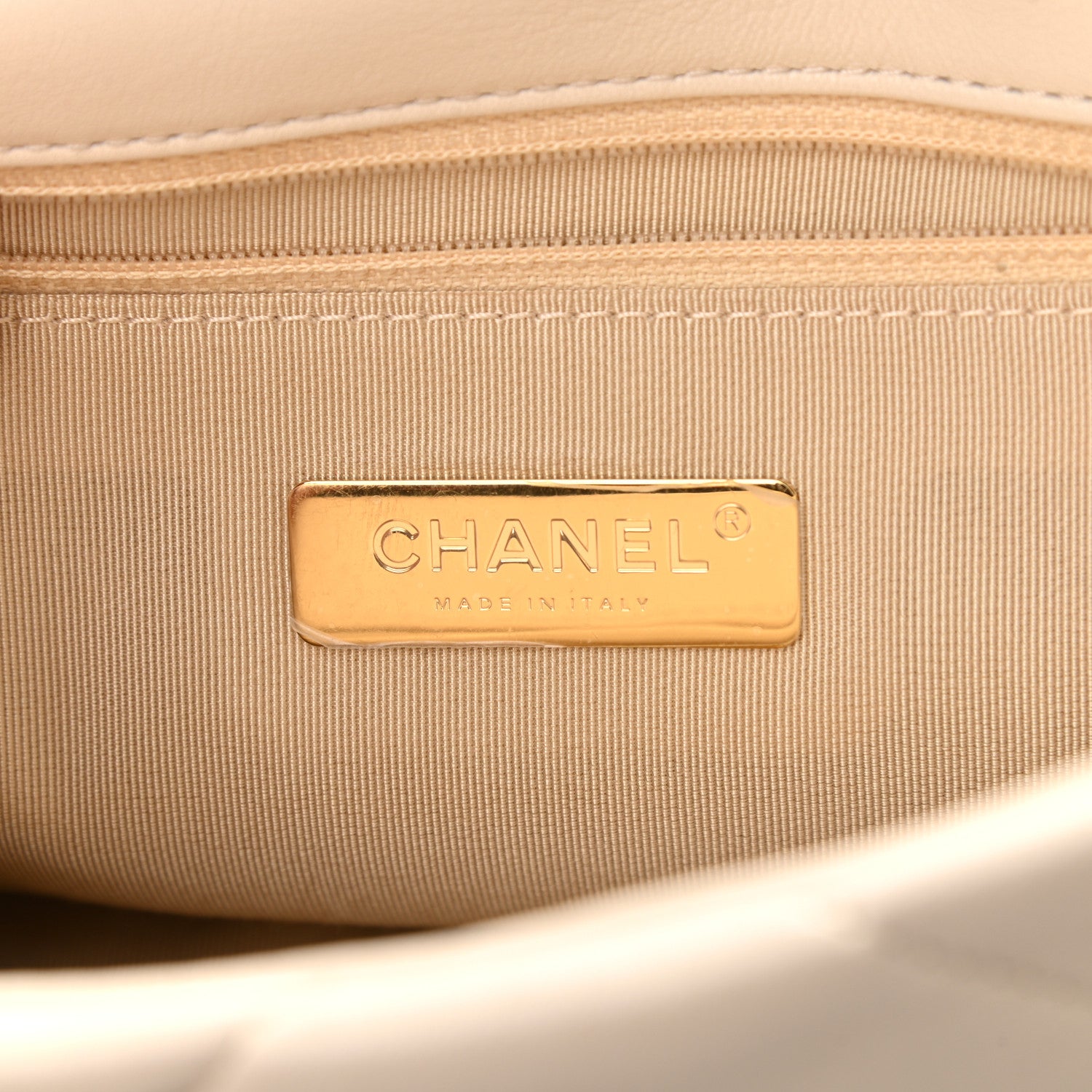 Chanel Lambskin Quilted Medium Chanel 19 Flap Light Beige 6 of 10