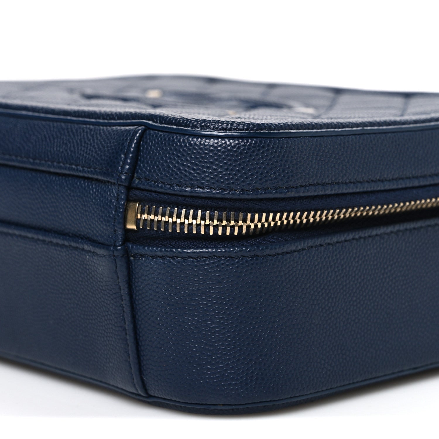 Chanel Caviar Quilted Medium CC Filigree Vanity Case Navy 1863181