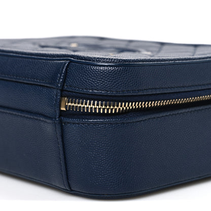 Chanel Caviar Quilted Medium CC Filigree Vanity Case Navy 10 of 10
