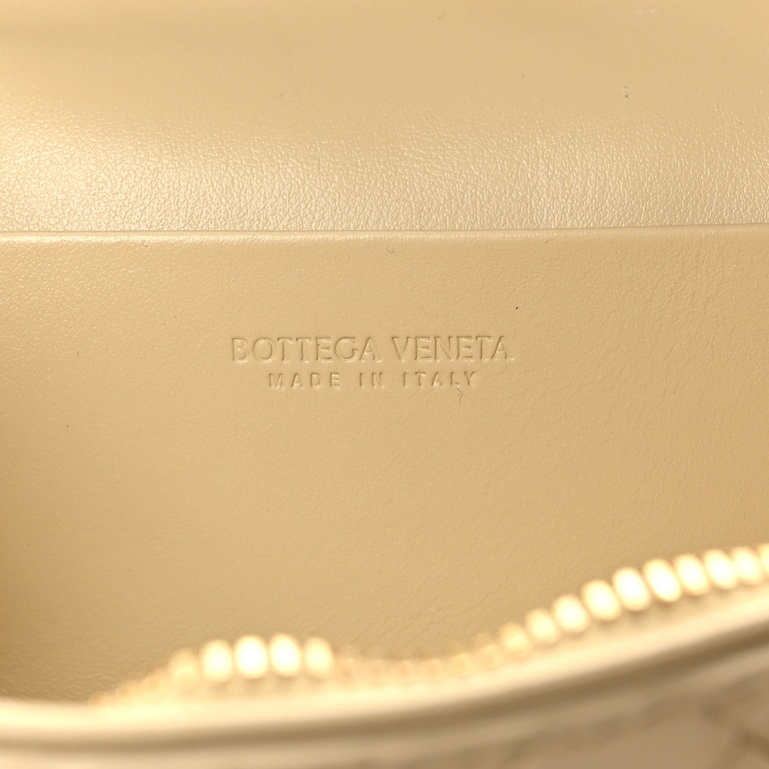 Bottega Veneta Calfskin Intrecciato Bang Bang Vanity Case Ecru
