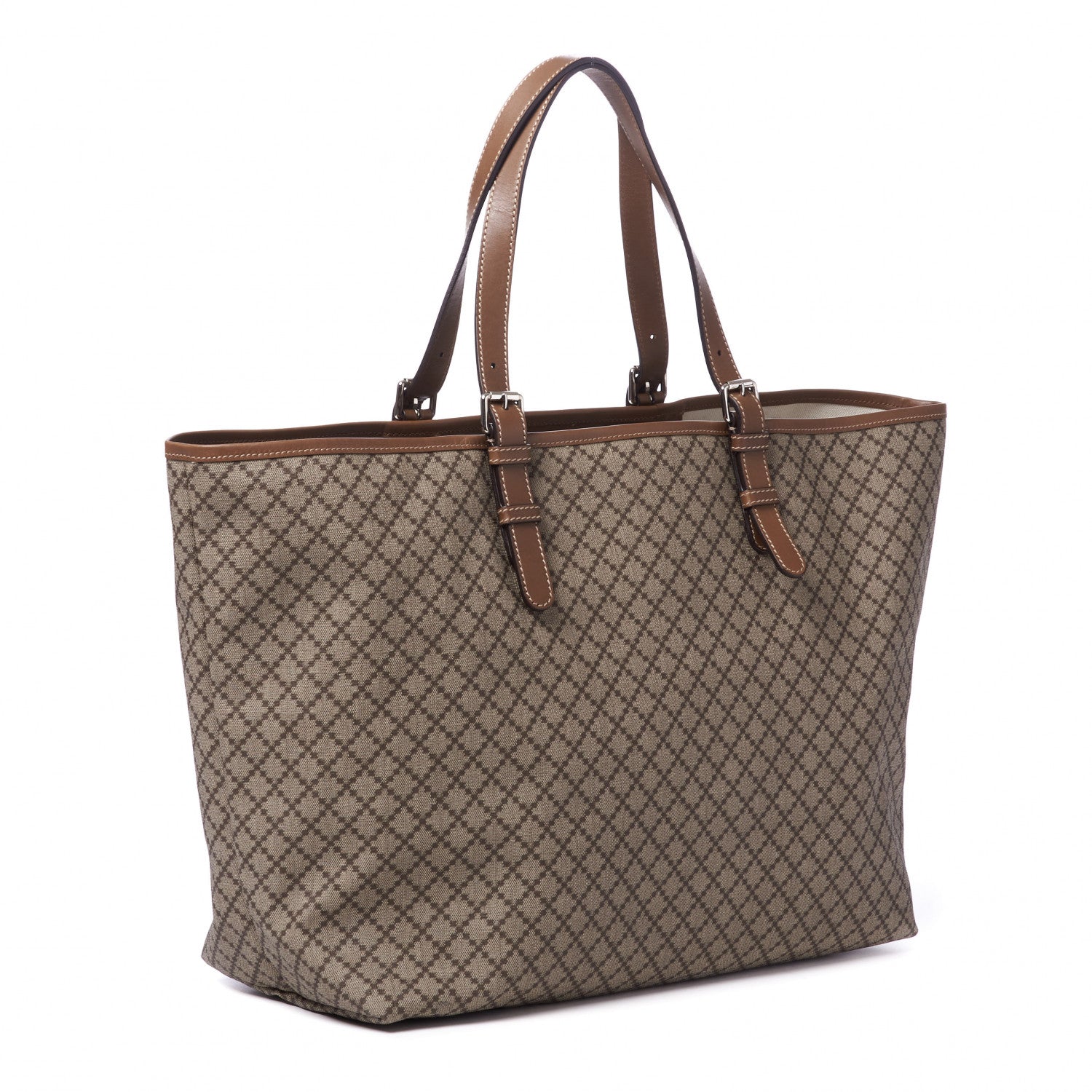 Gucci Coated Canvas Diamante Plus Tote Bag Brown 2 of 8