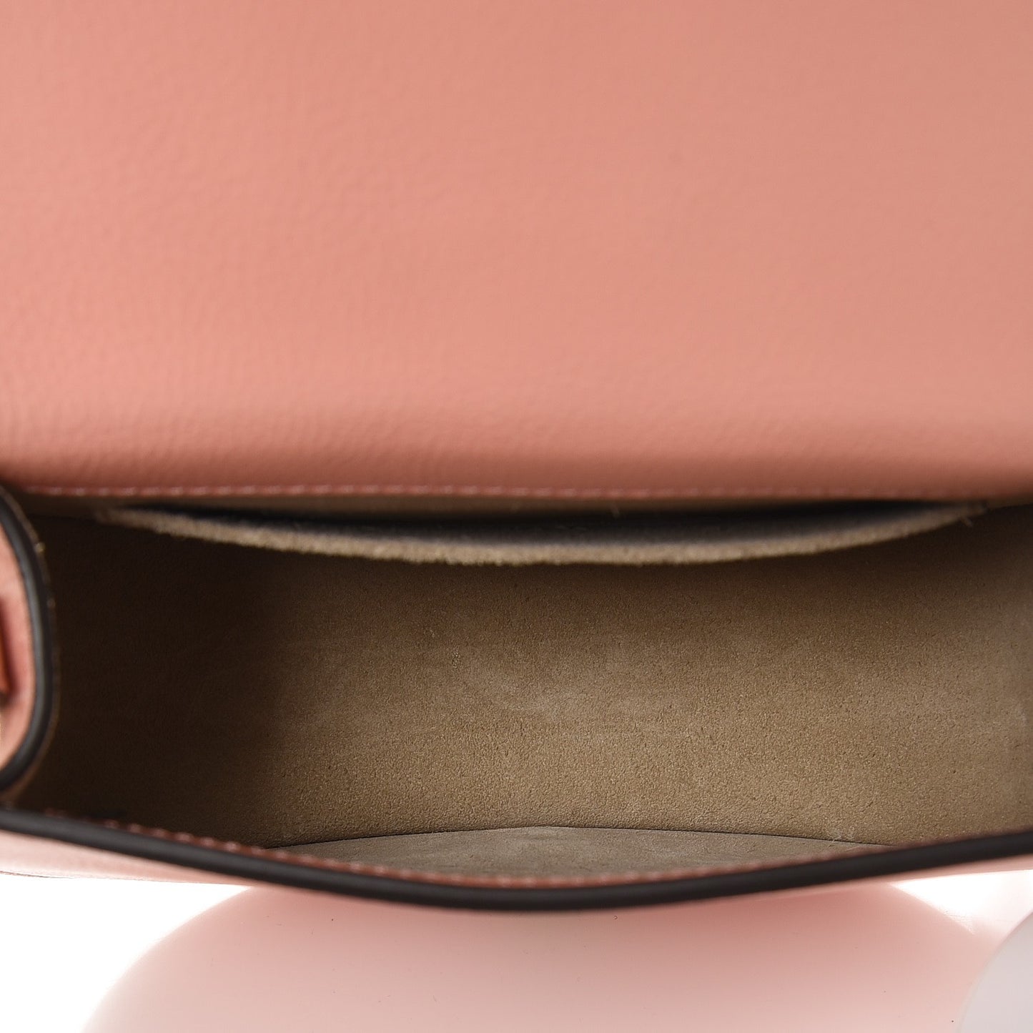 Calfskin Suede Small Nile Bracelet Bag Ideal Blush
