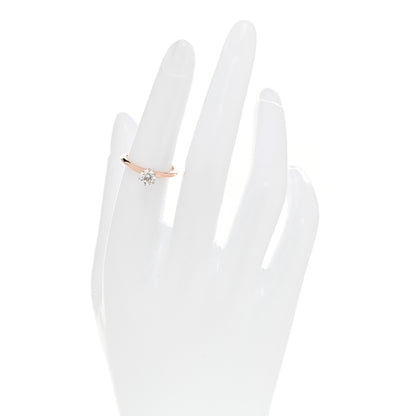 Tiffany 18K Rose Gold Platinum Diamond .48ct Solitaire Engagement Ring 52 6 2 of 5