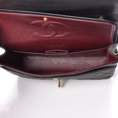 Chanel Caviar Quilted Medium Double Flap Black 7 of 9
