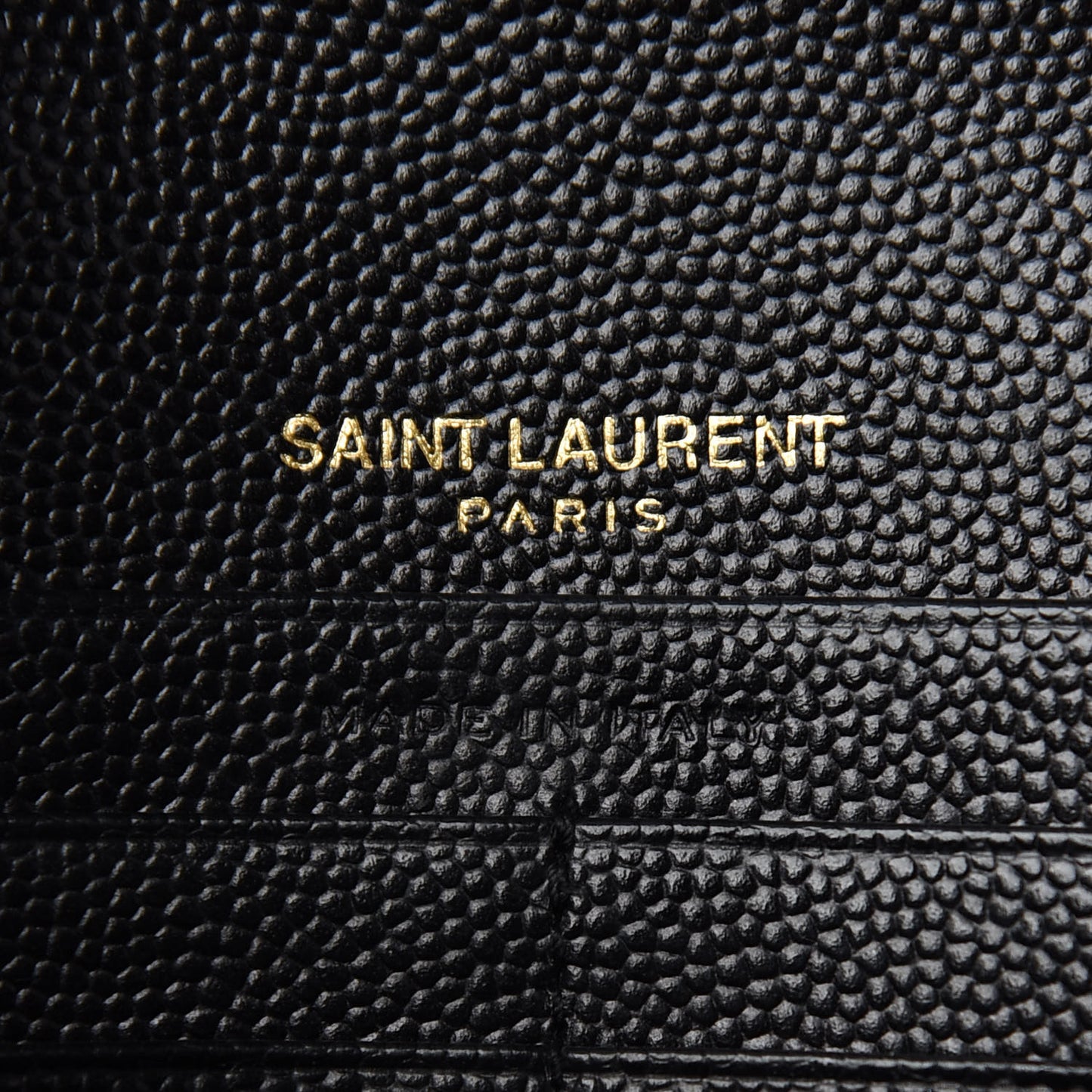 Grain De Poudre Matelasse Chevron Monogram Chain Wallet Black