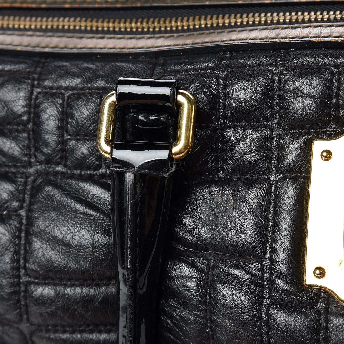 Calfskin Quilted Miss Marylou Hobo Bag Black