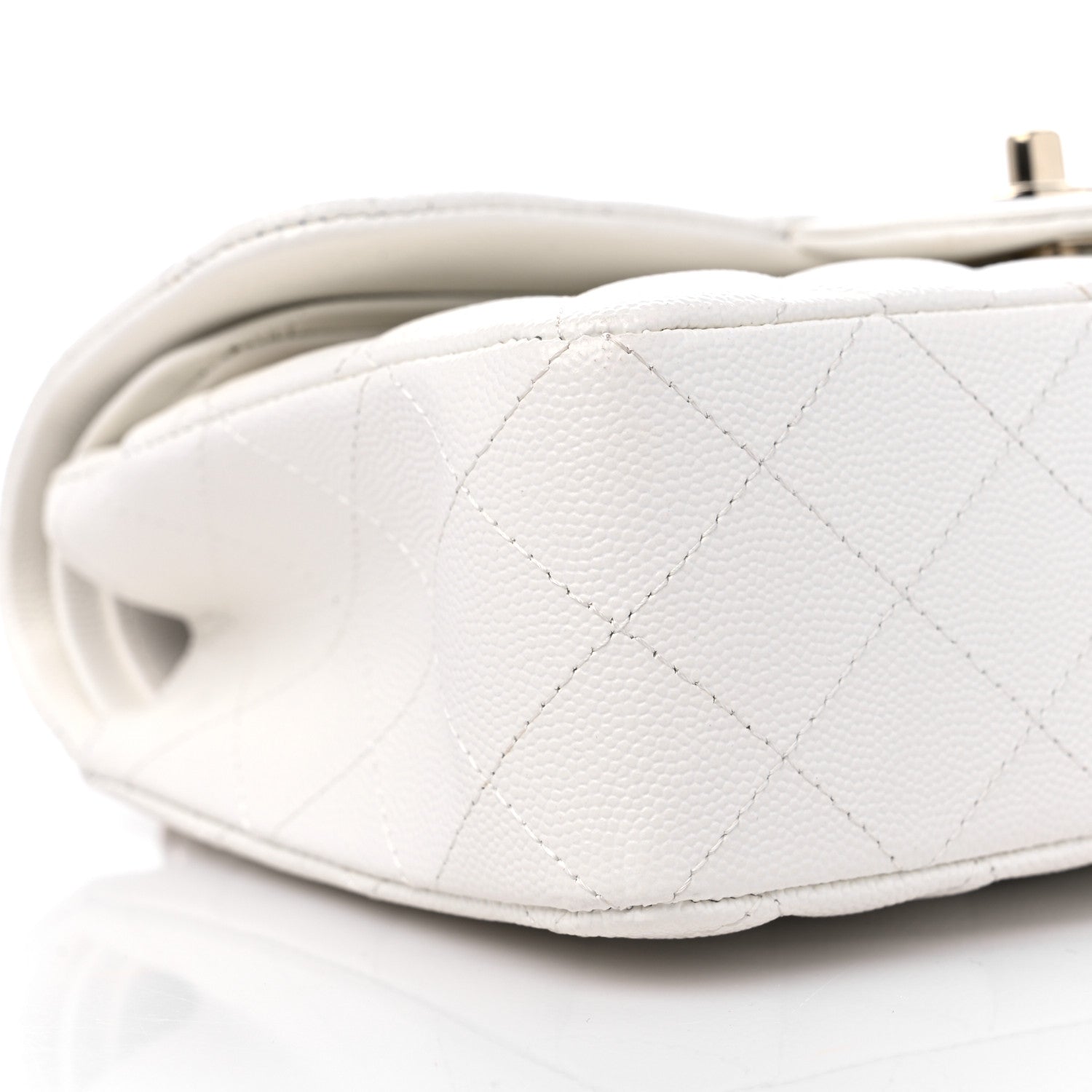 Chanel Caviar Quilted Small Double Flap White 8 of 10