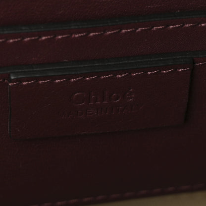 Chloe Calfskin Velvet Small Roy Bag Bordeaux 6 of 9