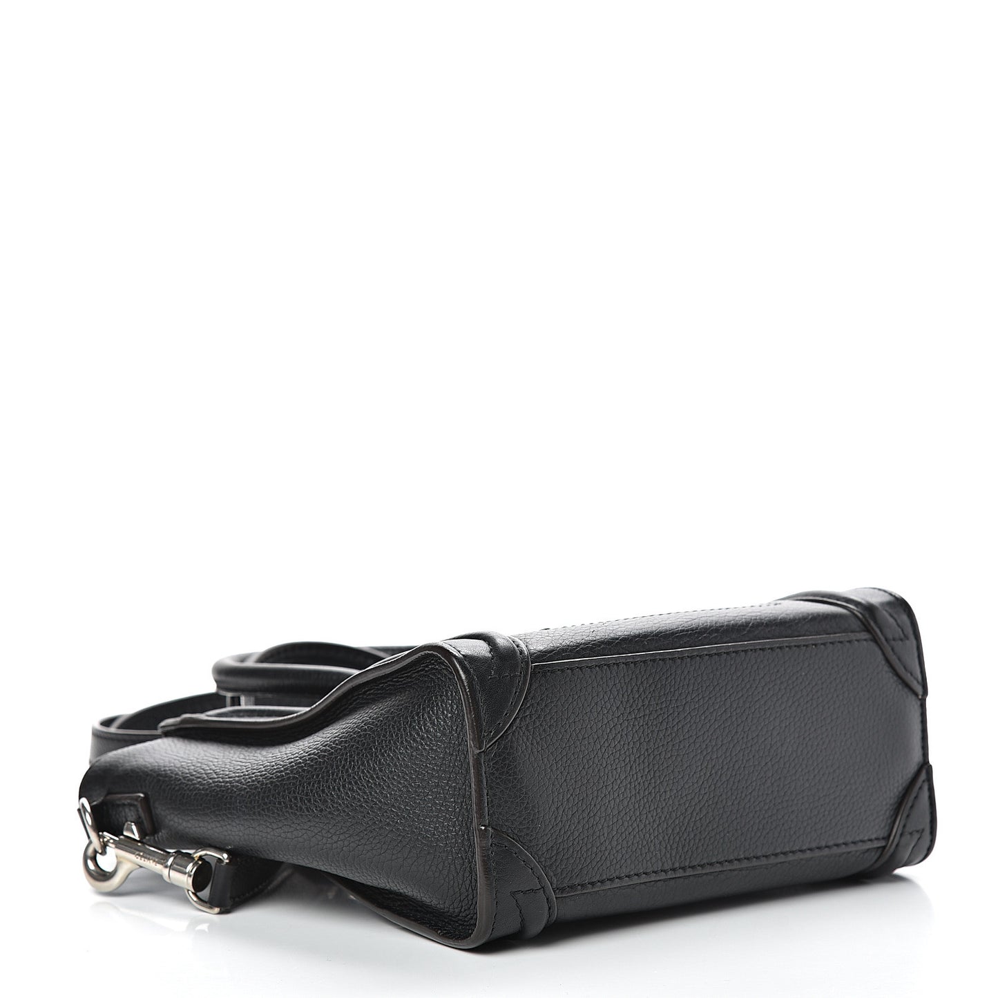 Drummed Calfskin Nano Luggage Black