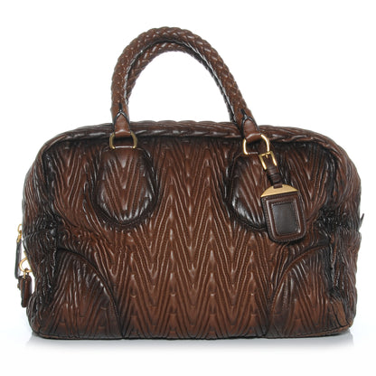 Prada Nappa Antic Chevron Bauletto 1 of 8