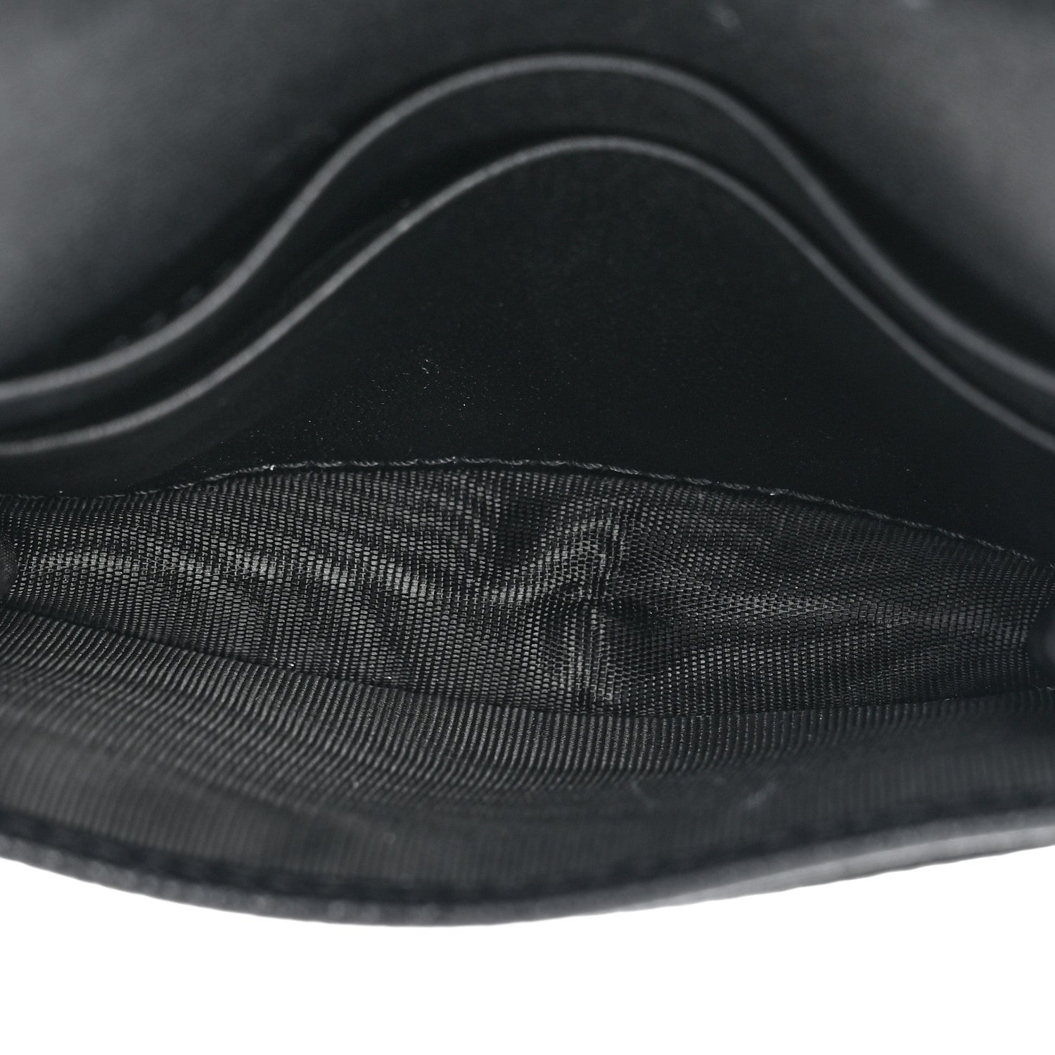 Christian Dior Goatskin Saddle Card Holder Black 5 of 10