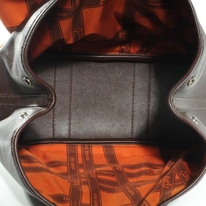 Hermes Swift Leather Bolduc Twilly Garden Party TPM Tote Chocolate 6 of 7