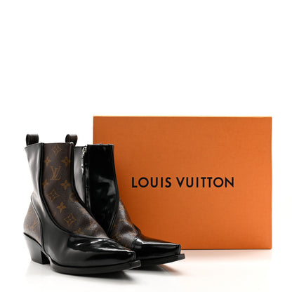 Louis Vuitton Patent Monogram Matador Ankle Boots 39 Black 14 of 14