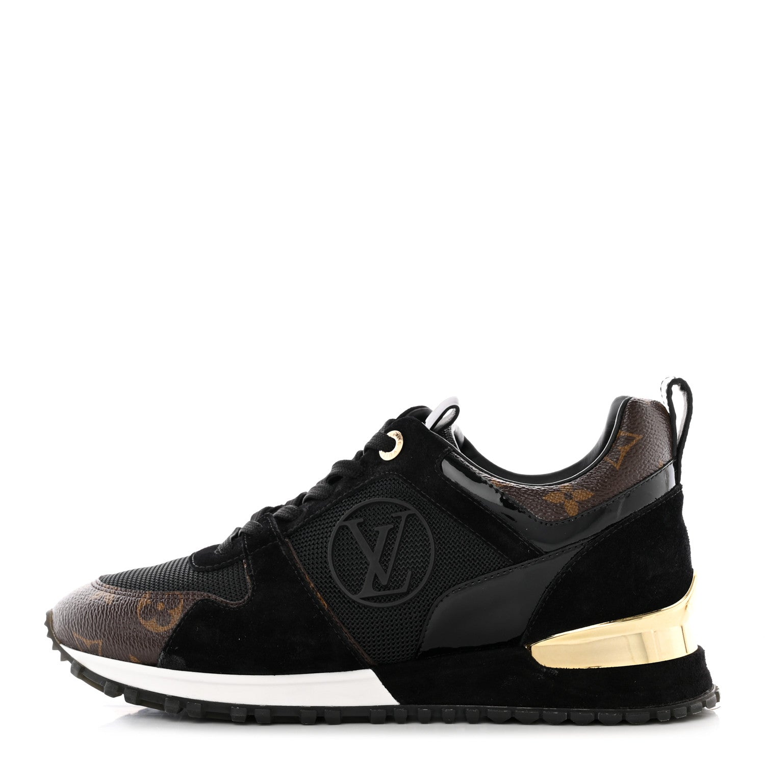 Louis Vuitton Suede Monogram Run Away Sneakers 36.5 Black 1 of 21