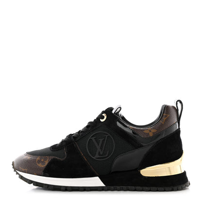 Louis Vuitton Suede Monogram Run Away Sneakers 36.5 Black 1 of 21