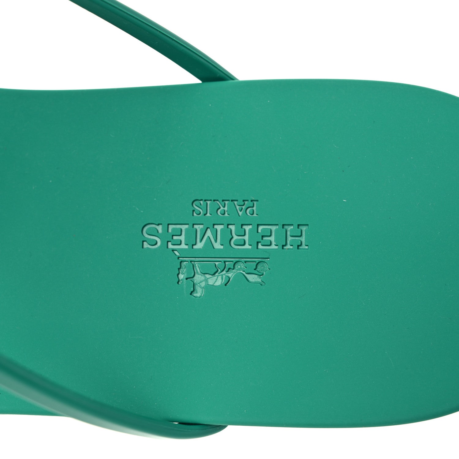 Hermes Rubber Womens Mykonos Sandals 38 Vert Tourmaline 9 of 11