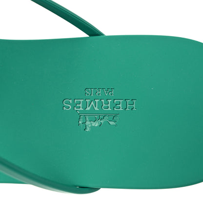 Hermes Rubber Womens Mykonos Sandals 38 Vert Tourmaline 9 of 11