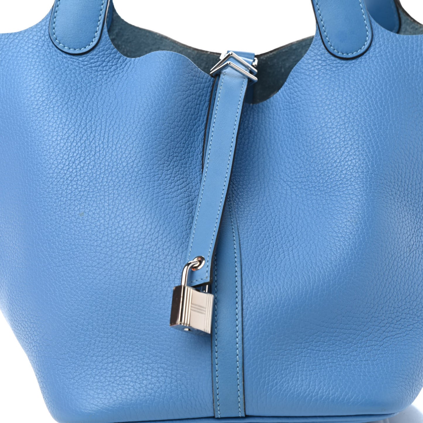 Taurillon Clemence Swift Picotin Lock 22 MM Bleu Paradis