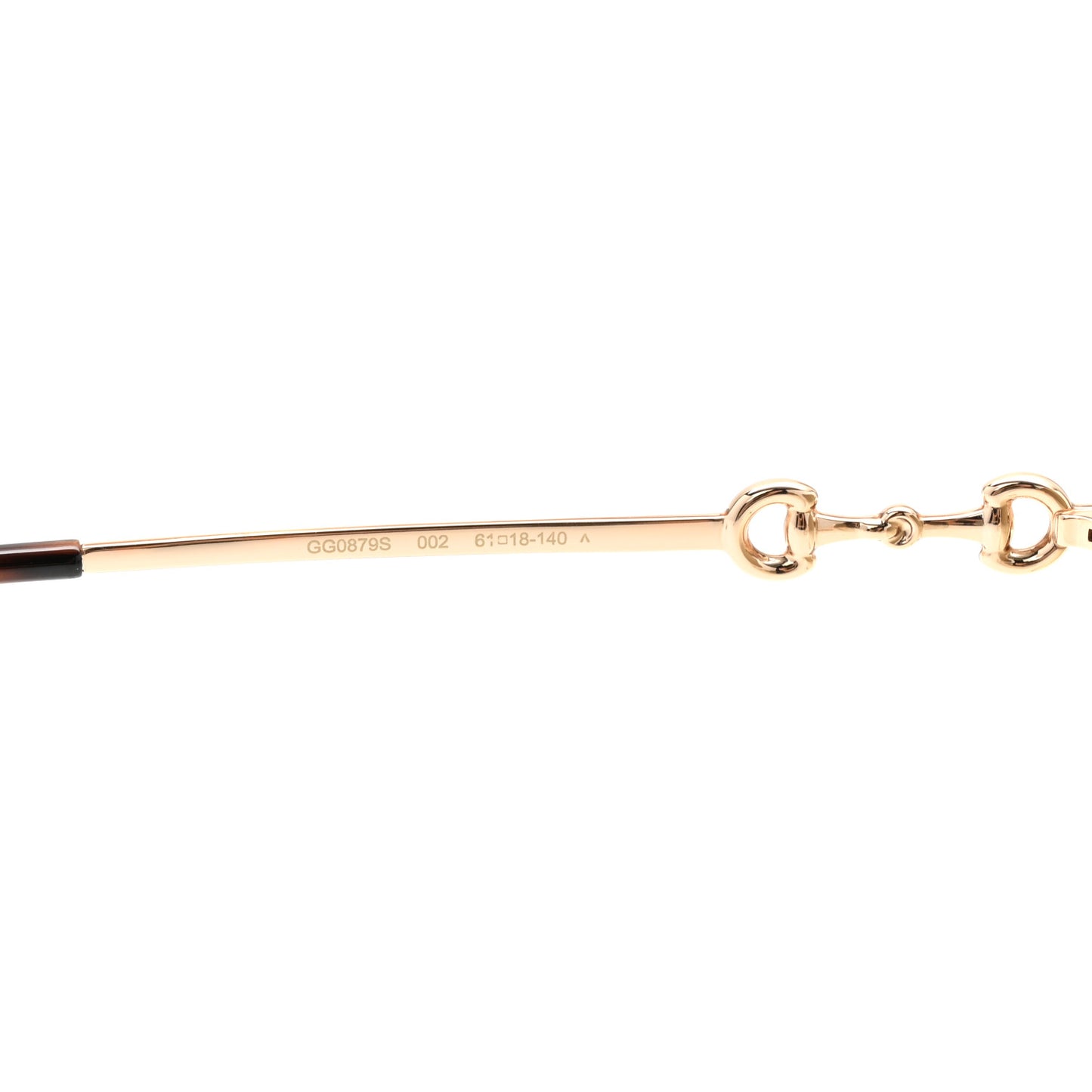 Metal Horsebit Square Sunglasses GG0879S Gold