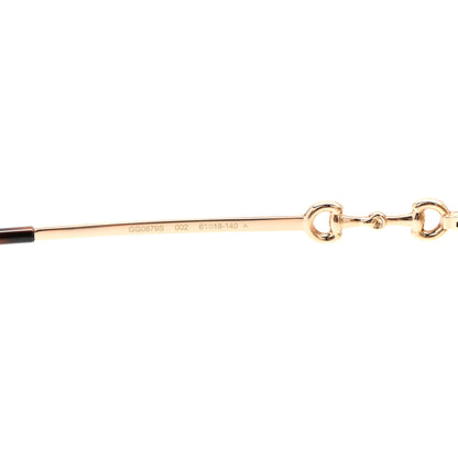 Gucci Metal Horsebit Square Sunglasses GG0879S Gold 6 of 7