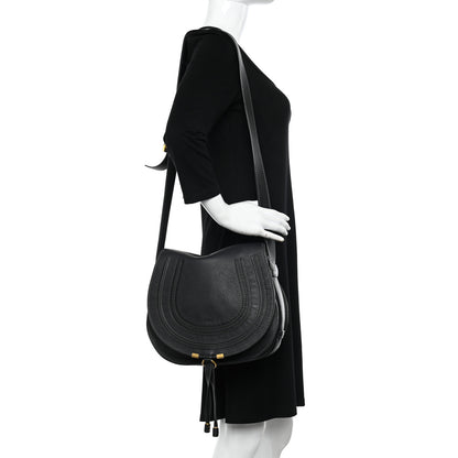 Chloe Calfskin Medium Marcie Round Crossbody Bag Black 2 of 11