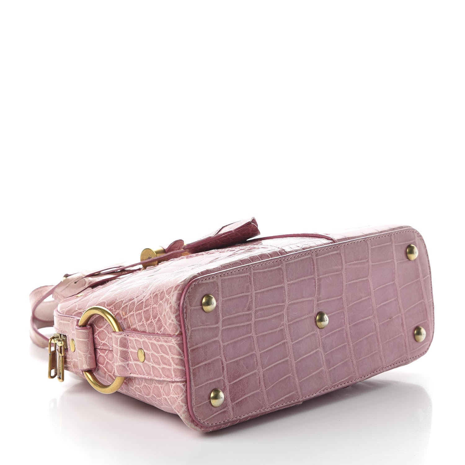 Saint Laurent Calfskin Crocodile Embossed Mini Muse Vieux Rose 4 of 9