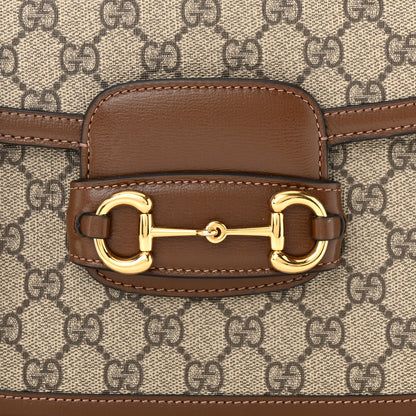 Gucci GG Supreme Monogram Horsebit 1955 Shoulder Bag Beige Brown Sugar 8 of 10